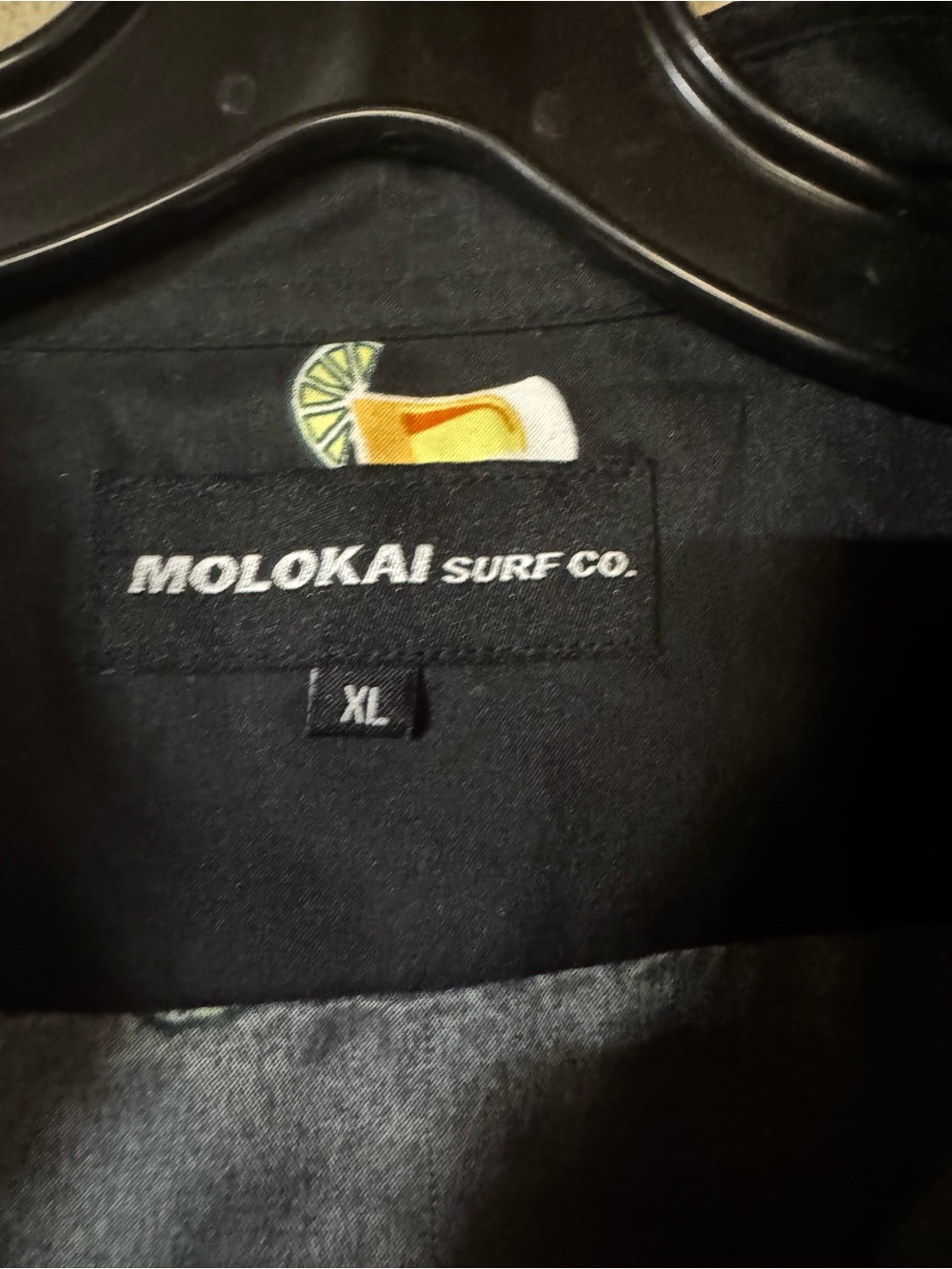 Molokai‎ Surf Co. Men’s Black Casual Button-Down Shirt - XL